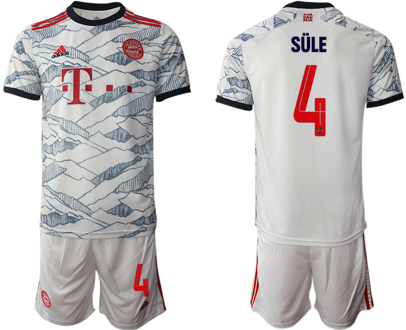 Men 2021-2022 Club Bayern Munich away white #4 Soccer Jersey